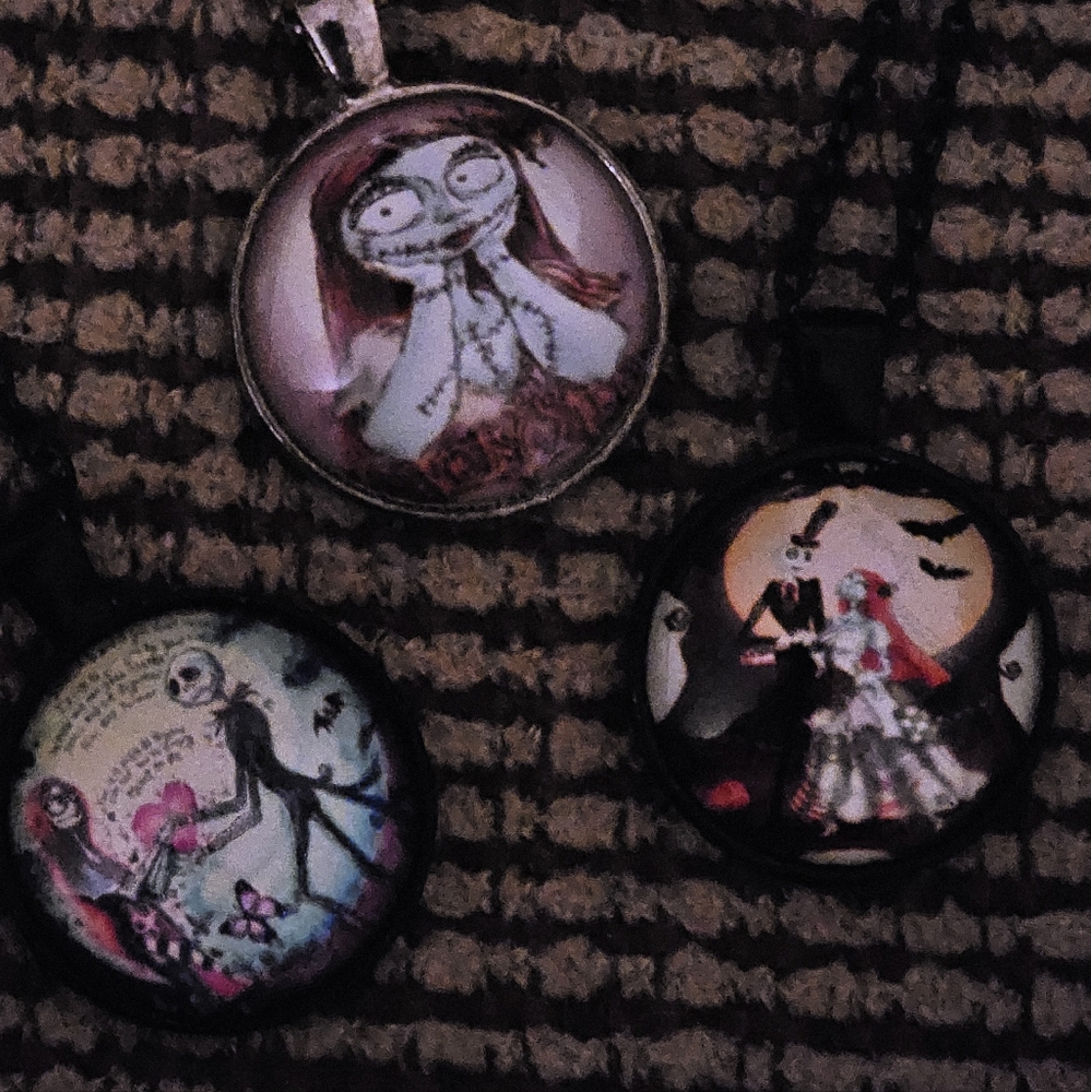 3 NEW Nightmare Before Christmas Necklaces.